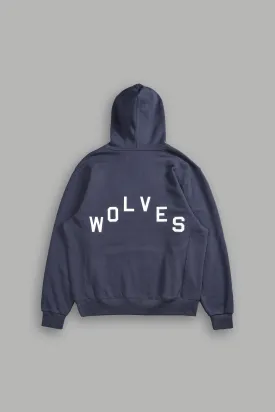 Wolves Pyramid "Wyoming" Hoodie in Midnight Blue