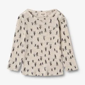Wool T-Shirt LS | Baby - penguins on ice