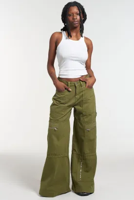 Zip Sweeper Jean - Khaki