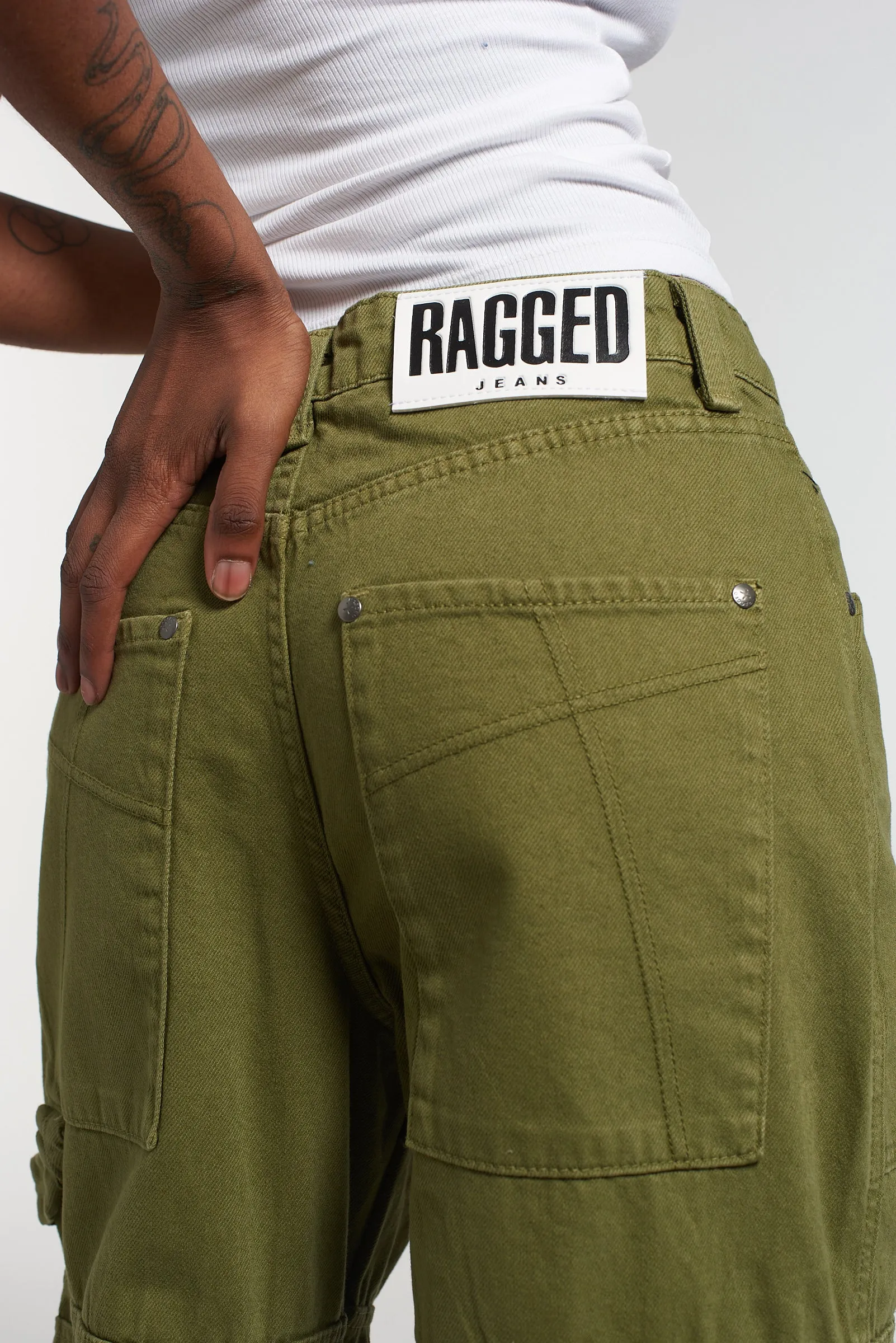 Zip Sweeper Jean - Khaki