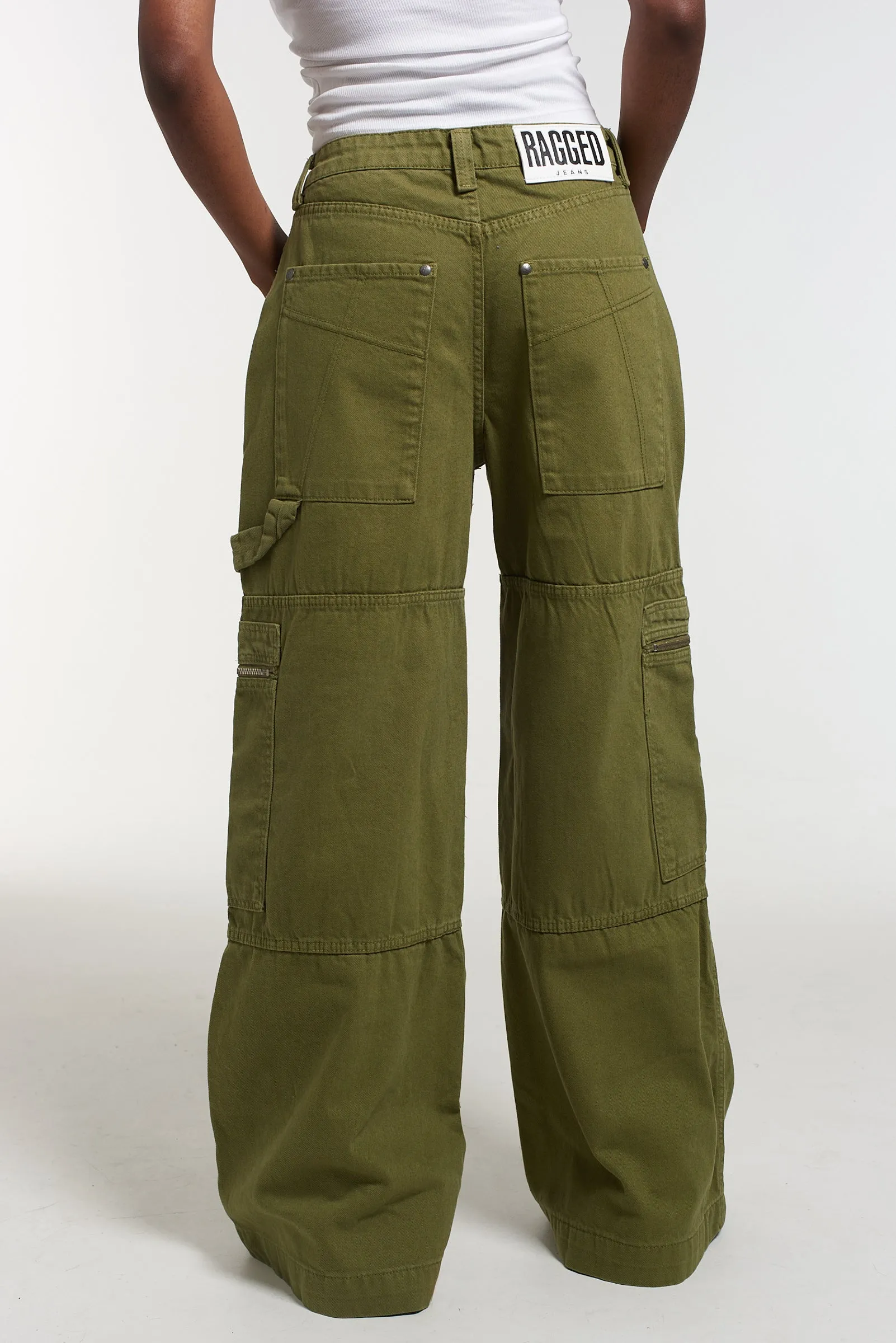 Zip Sweeper Jean - Khaki