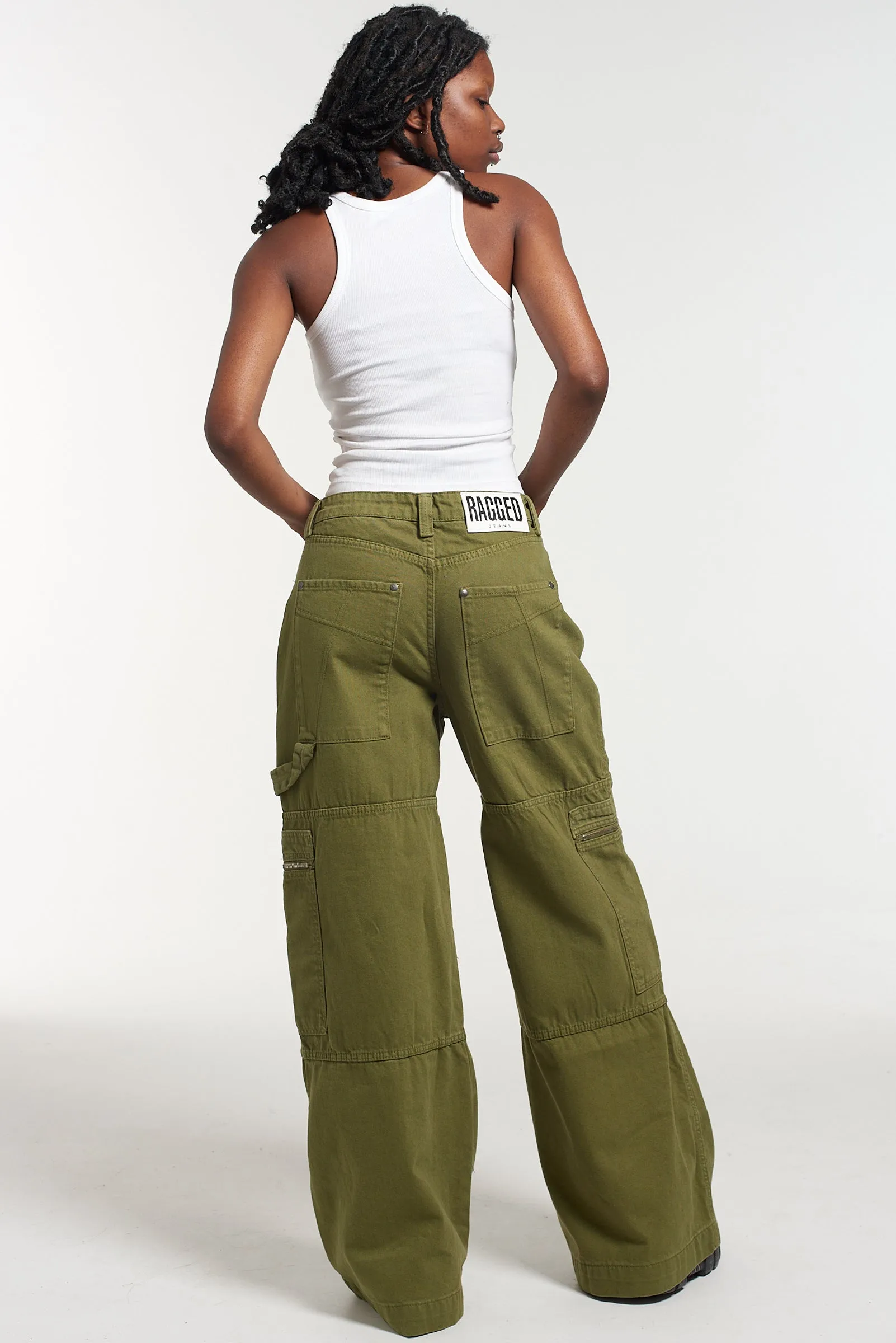 Zip Sweeper Jean - Khaki